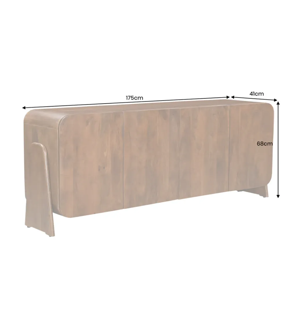 Invicta Interior Komoda BRASIL 175 cm drewno mango brązowa