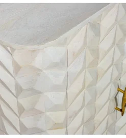 Exclusivas Komoda BRYDA 90 cm drewno mango biała
