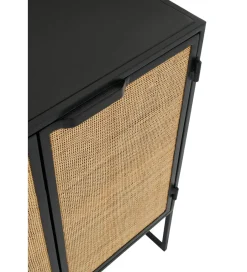 J-Line Komoda CANE PANE 89 cm naturalna czarna