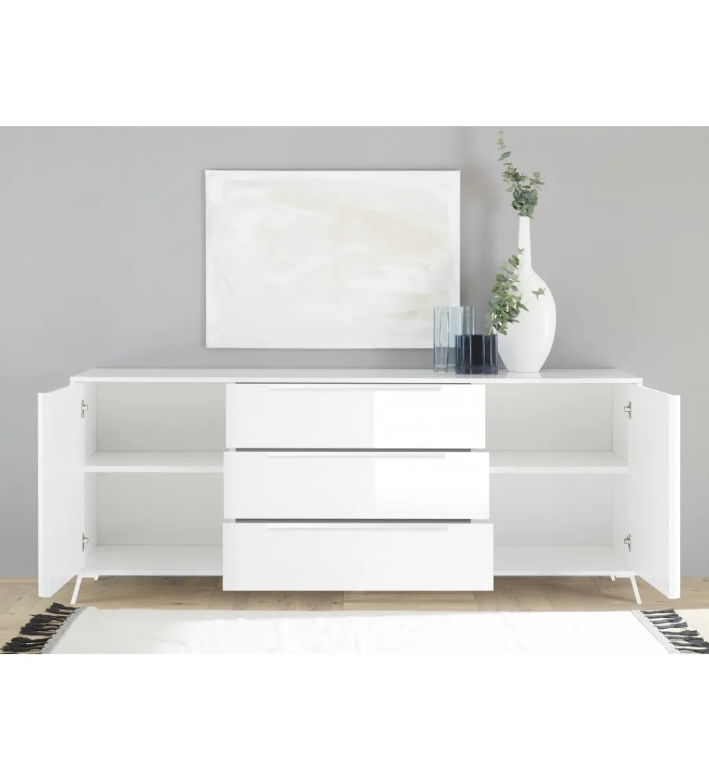 MCA Linia Włoska Komoda CITY 205 cm biała
