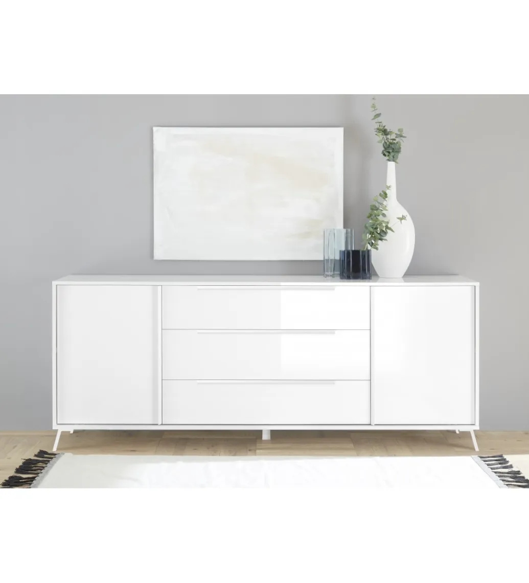 MCA Linia Włoska Komoda CITY 205 cm biała