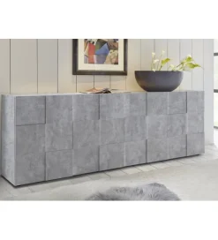 MCA Linia Włoska Komoda DAMA 241 Cm W Optyce Betonu