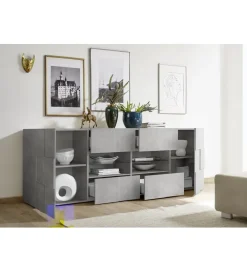 MCA Linia Włoska Komoda DAMA 241 Cm w optyce betonu