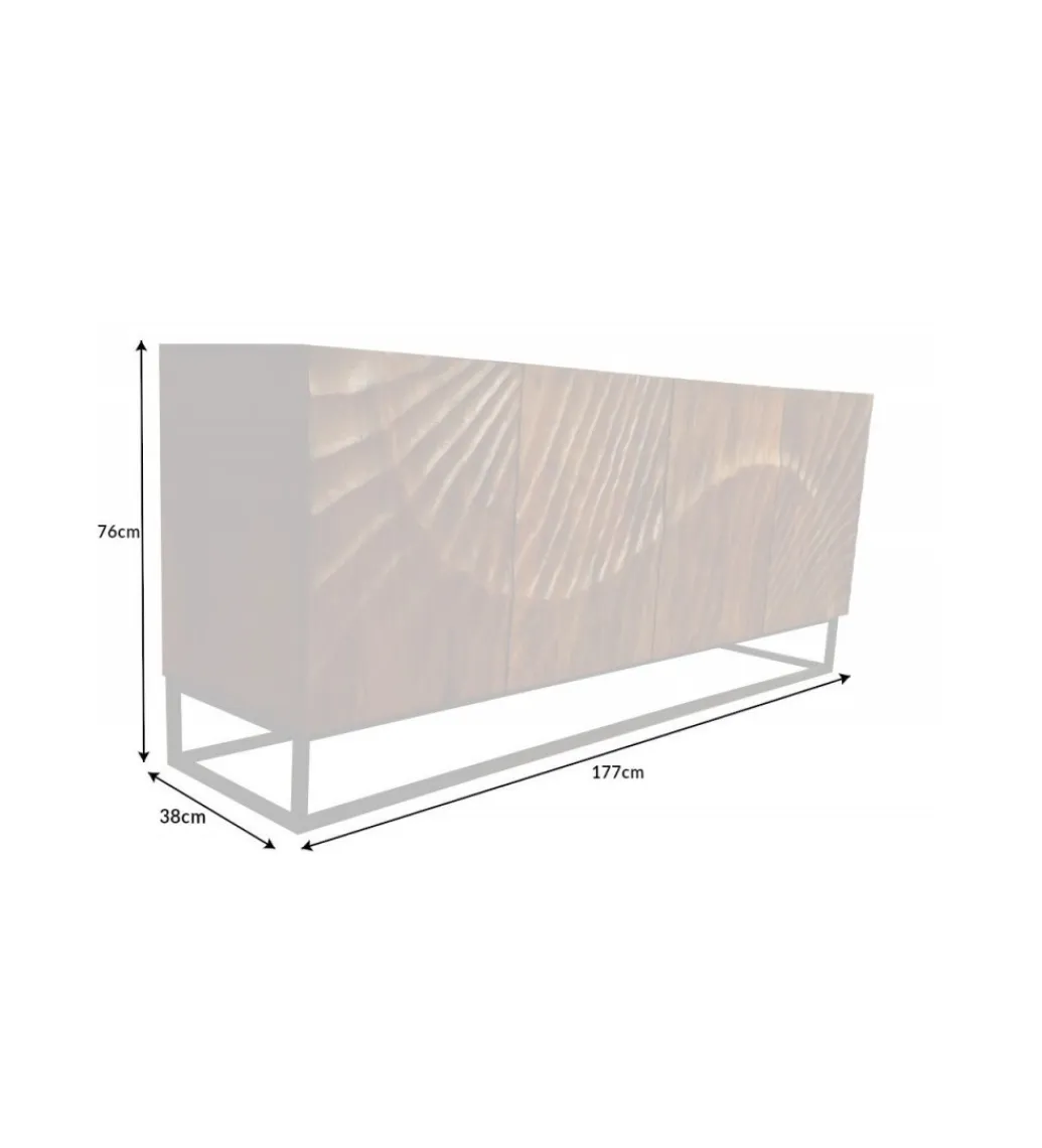 Invicta Interior Komoda Davide 177 cm drewno mango brąz