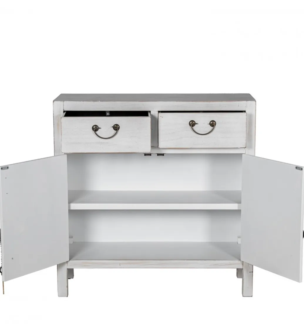Exclusivas Komoda DECAPE 80 cm przecierana biel