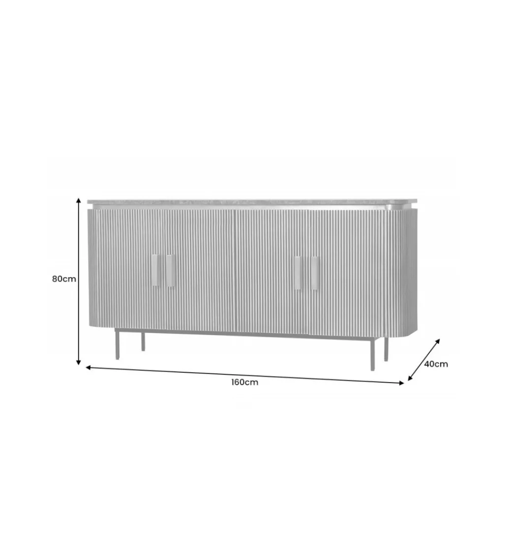 Invicta Interior - przedsprzedaż Komoda DIAMENTE 160 cm złota