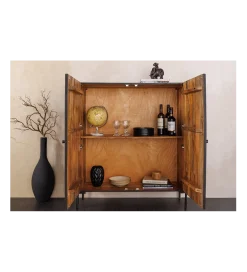 Invicta Interior - przedsprzedaż Komoda 3D TRIBAL 120 cm drewno mango ciemny brąz