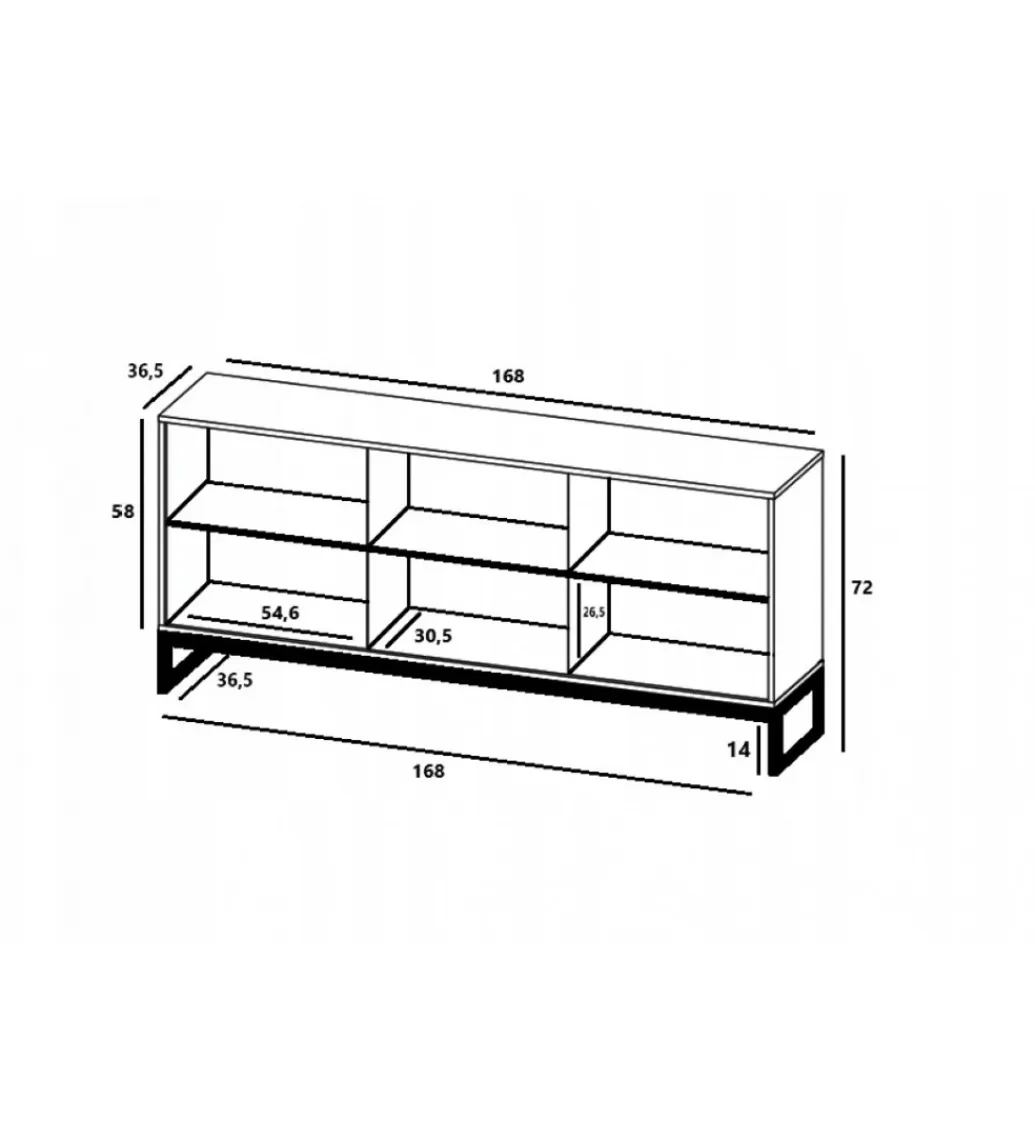 Polski Design ML Komoda ELPIS 168 cm czarna