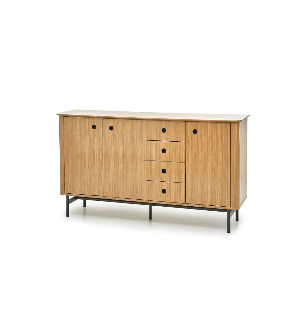Halmar Komoda ESPERO 184 cm dąb sękaty w kolorze bianco