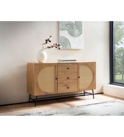 WOHNLING, GERMANY Komoda FONTA 140 cm w optyce dębu