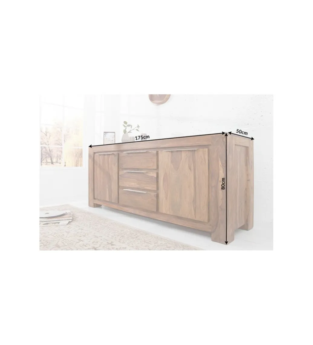 Invicta Interior - przedsprzedaż Komoda FORCE Giant 175 cm drewno Sheesham