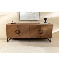 Invicta Interior - przedsprzedaż Komoda GRANDEZZA 180 cm kolor drewna orzecha