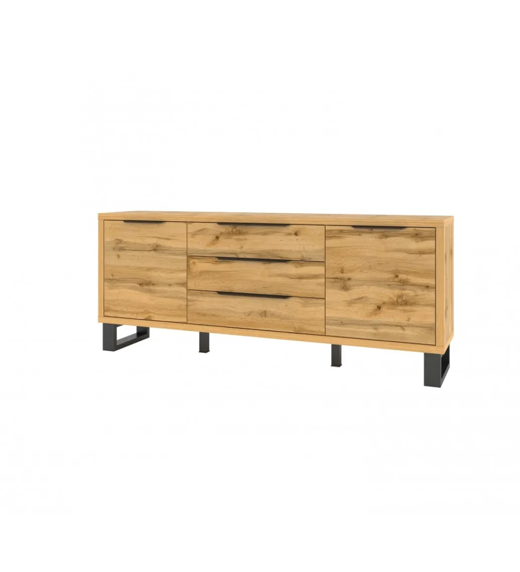 Helvetia Komoda Halle 200 cm w optyce dąb wotan