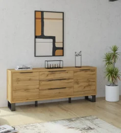 Helvetia Komoda Halle 200 cm w optyce dąb wotan