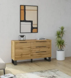 Helvetia Komoda Halle 144 cm w optyce dąb wotan