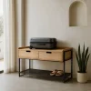 Zona-Design Komoda INDUSTRIAL 100 cm naturalny czarny