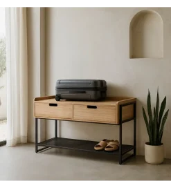 Zona-Design Komoda INDUSTRIAL 100 cm naturalny czarny