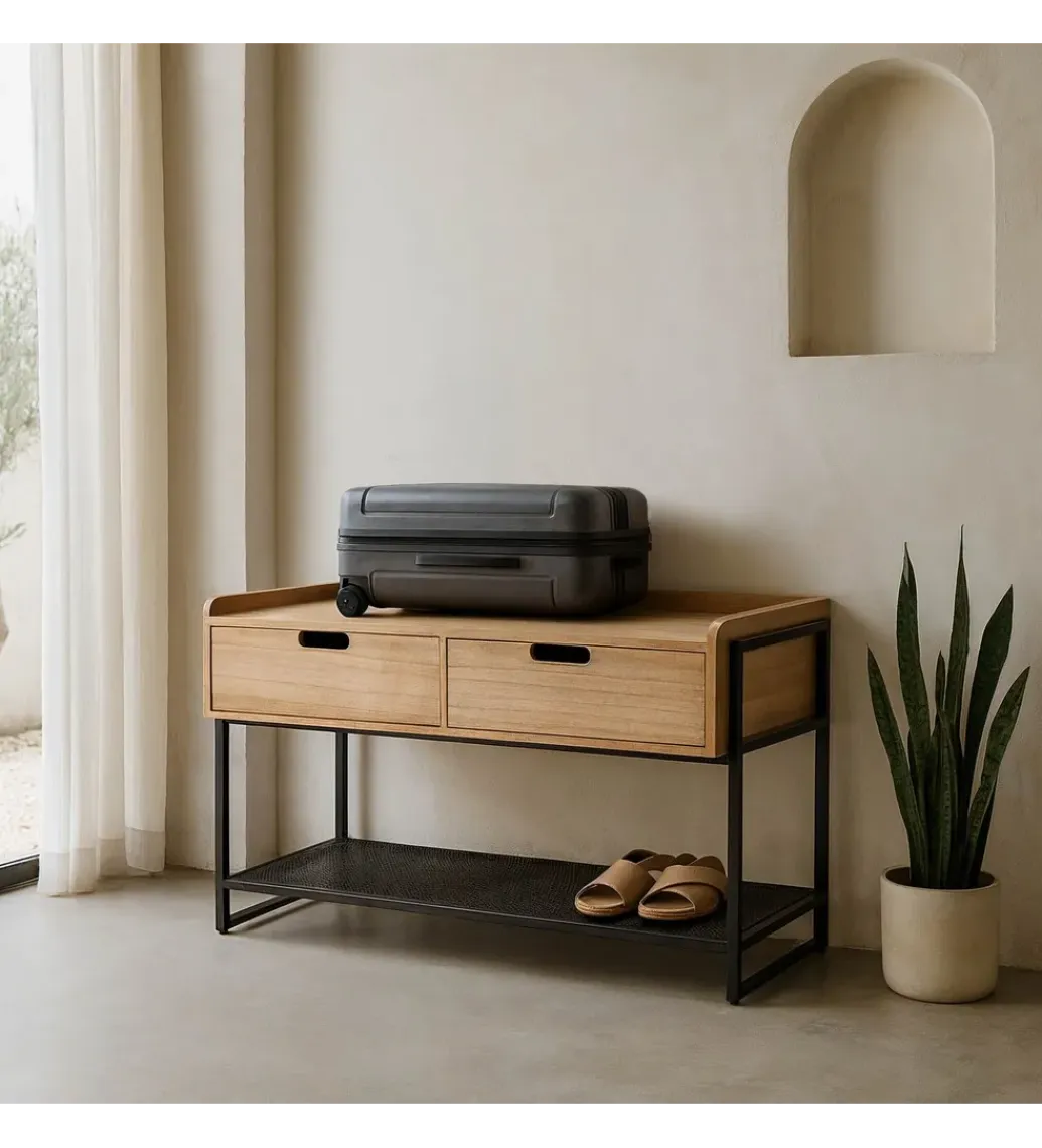 Zona-Design Komoda INDUSTRIAL 100 cm naturalny czarny