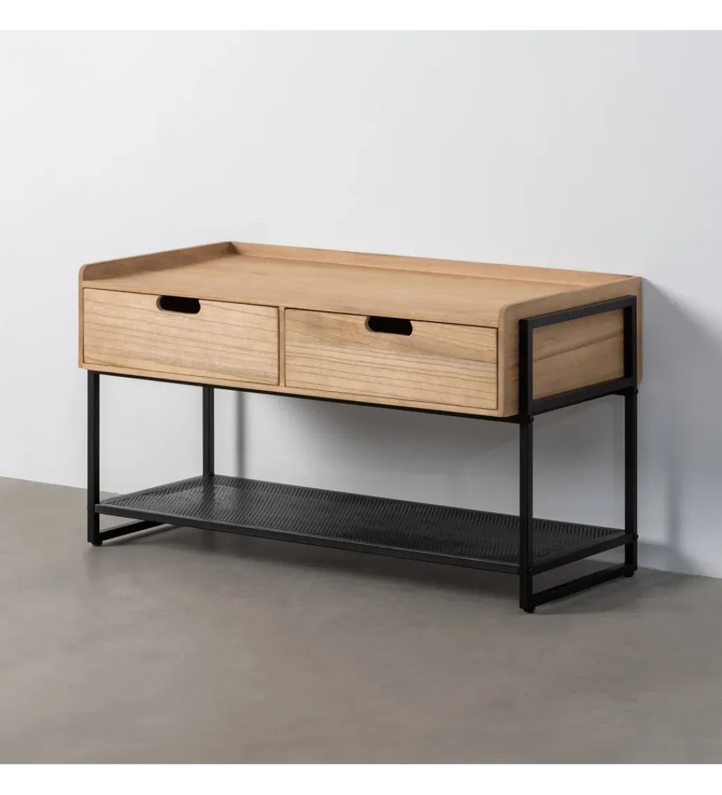 Zona-Design Komoda INDUSTRIAL 100 cm naturalny czarny