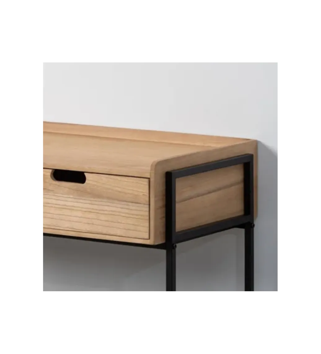Zona-Design Komoda INDUSTRIAL 100 cm naturalny czarny