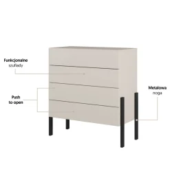 Helvetia Komoda JUKON 84 cm kaszmir