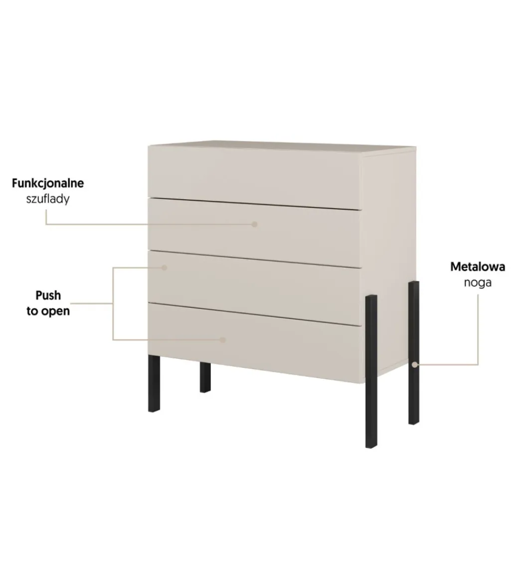 Helvetia Komoda JUKON 84 cm kaszmir