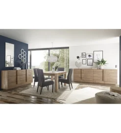 MCA Linia Włoska Komoda JUPITER 241 cm w kolorze dąb Mercure