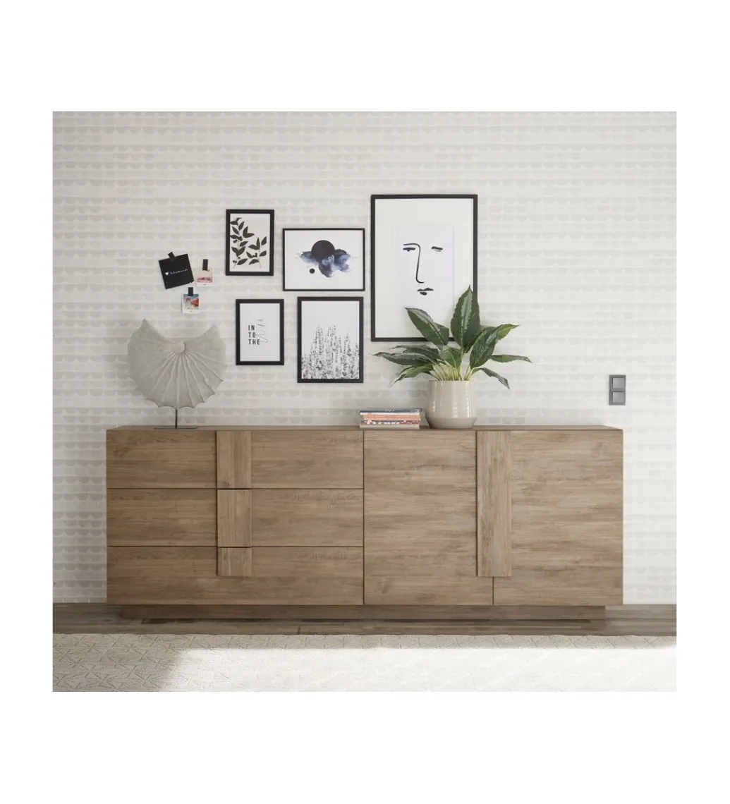 MCA Linia Włoska Komoda JUPITER 241 cm w kolorze dąb Mercure
