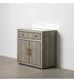 Zona-Design Komoda KOSTI 81 cm szklana srebrno-szary