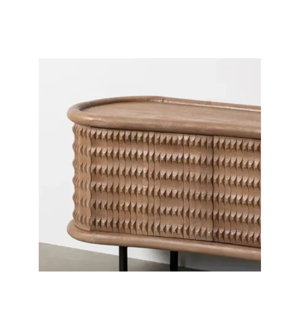 Zona-Design Komoda LANZZI 120 cm czarny mat/dąb artisan