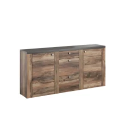 Helvetia Komoda LARONA 176 Cm O Wybarwieniu Satin Nussbaum z kolorem Touchwood