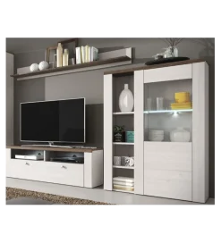 Helvetia Komoda LARONA 100 cm o wybarwieniu Sonoma Trufel z kolorem Sibiu Larche