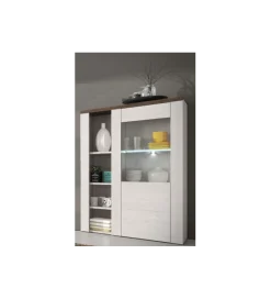 Helvetia Komoda LARONA 100 cm o wybarwieniu Sonoma Trufel z kolorem Sibiu Larche