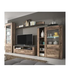 Helvetia Komoda LARONA 100 Cm O Wybarwieniu Satin Nussbaum z kolorem Touchwood
