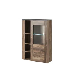 Helvetia Komoda LARONA 100 Cm O Wybarwieniu Satin Nussbaum z kolorem Touchwood