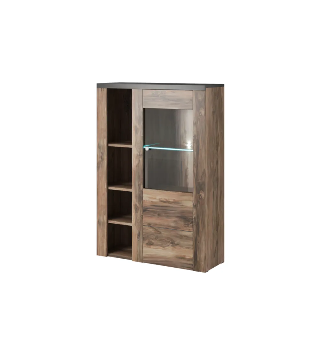 Helvetia Komoda LARONA 100 Cm O Wybarwieniu Satin Nussbaum z kolorem Touchwood