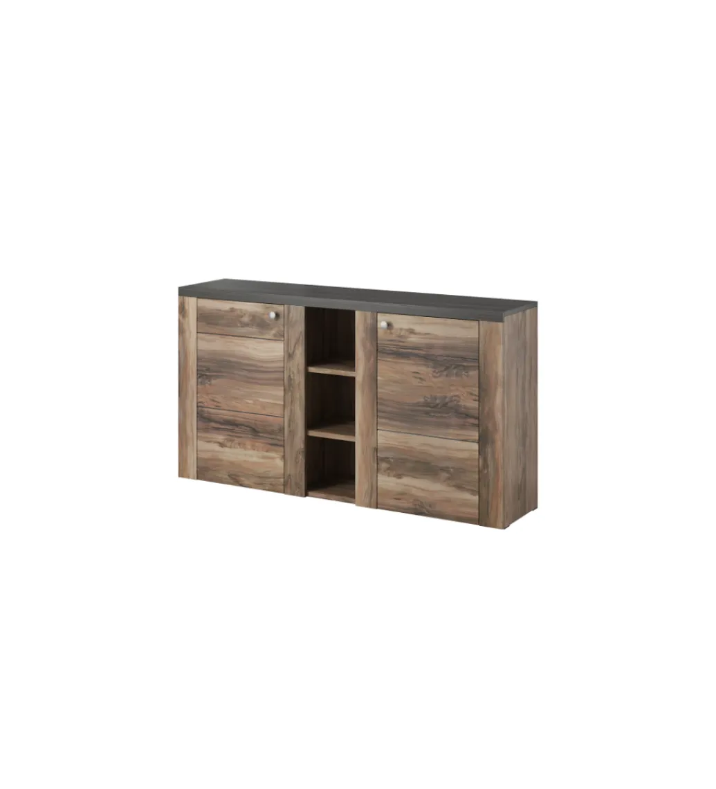 Helvetia Komoda LARONA 155 Cm O Wybarwieniu Satin Nussbaum Z Kolorem Touchwood