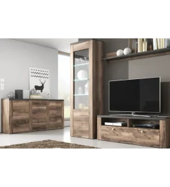 Helvetia Komoda LARONA 155 Cm O Wybarwieniu Satin Nussbaum Z Kolorem Touchwood
