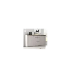 Helvetia Komoda LARONA 176 cm o wybarwieniu Sonoma Trufel z kolorem Sibiu Larche