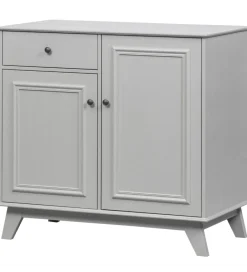 WOOOD Komoda LILY 98 cm drewno sosny szara