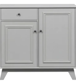 WOOOD Komoda LILY 98 cm drewno sosny szara