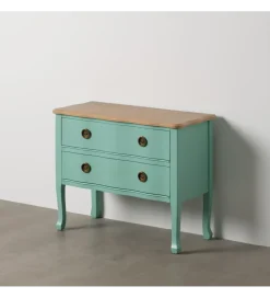 Zona-Design Komoda MASOL 80 cm drewno jodłowe Turkusowa