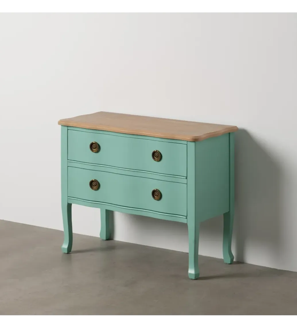 Zona-Design Komoda MASOL 80 cm drewno jodłowe Turkusowa