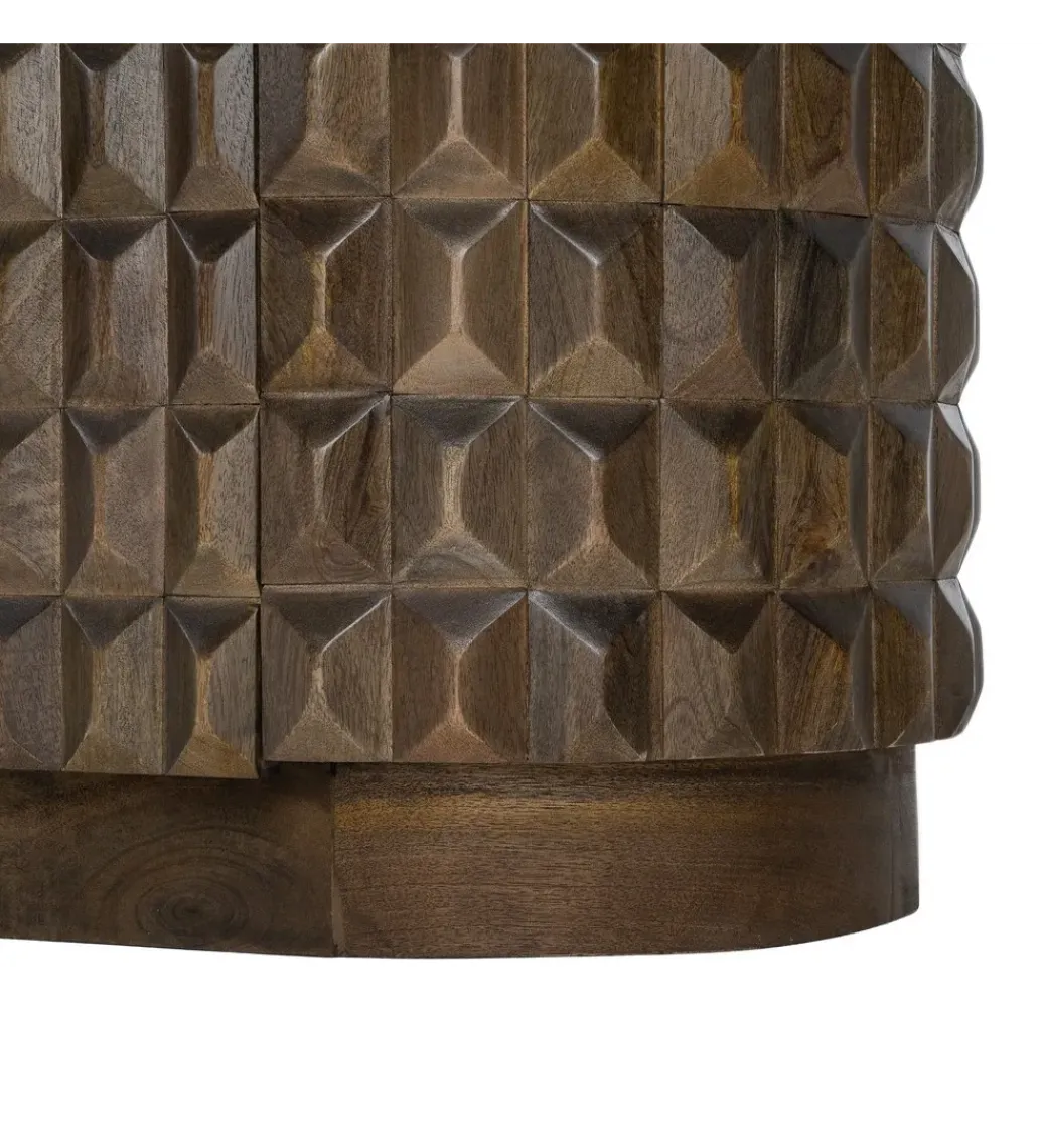 Zona-Design Komoda MEDARA 154 cm drewno mango marmur