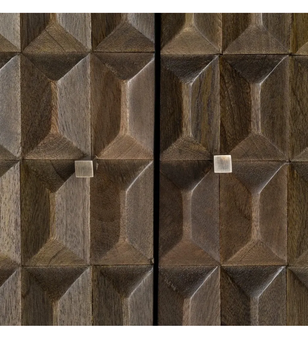 Zona-Design Komoda MEDARA 154 cm drewno mango marmur