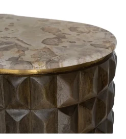Zona-Design Komoda MEDARA 154 cm drewno mango marmur