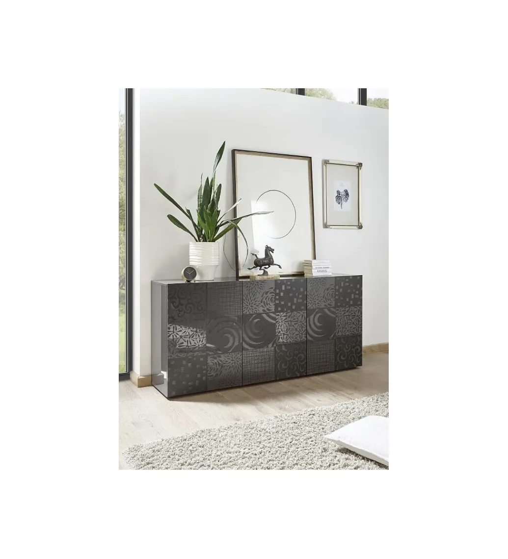 MCA Linia Włoska Komoda MIRO 181 cm antracyt