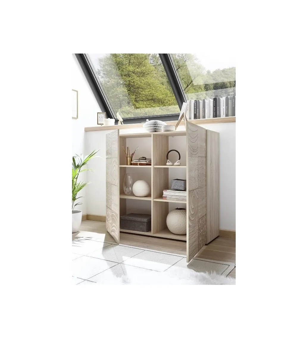 MCA Linia Włoska Komoda MIRO 120 cm dąb sonoma