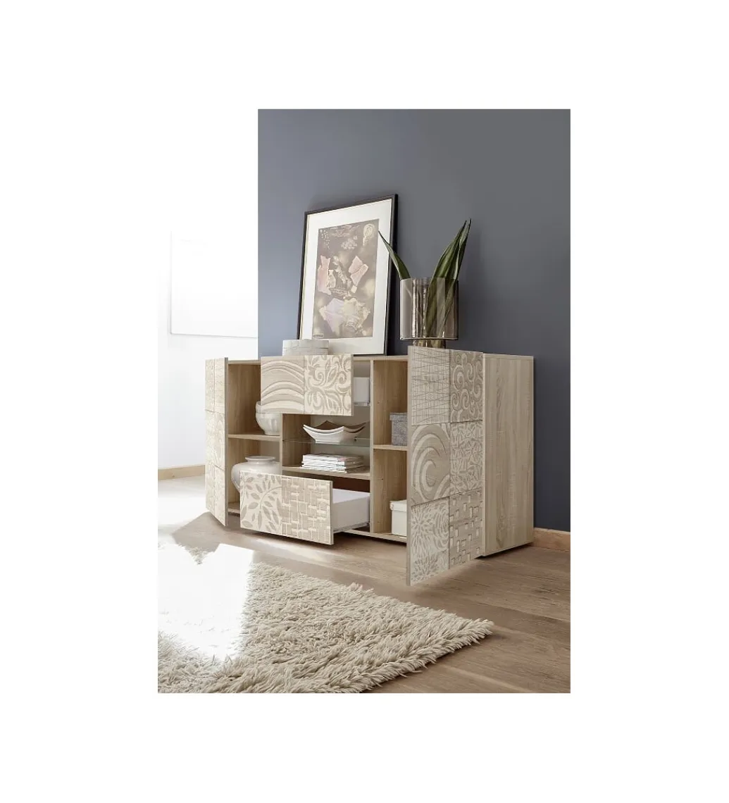 MCA Linia Włoska Komoda MIRO 180 cm dąb sonoma
