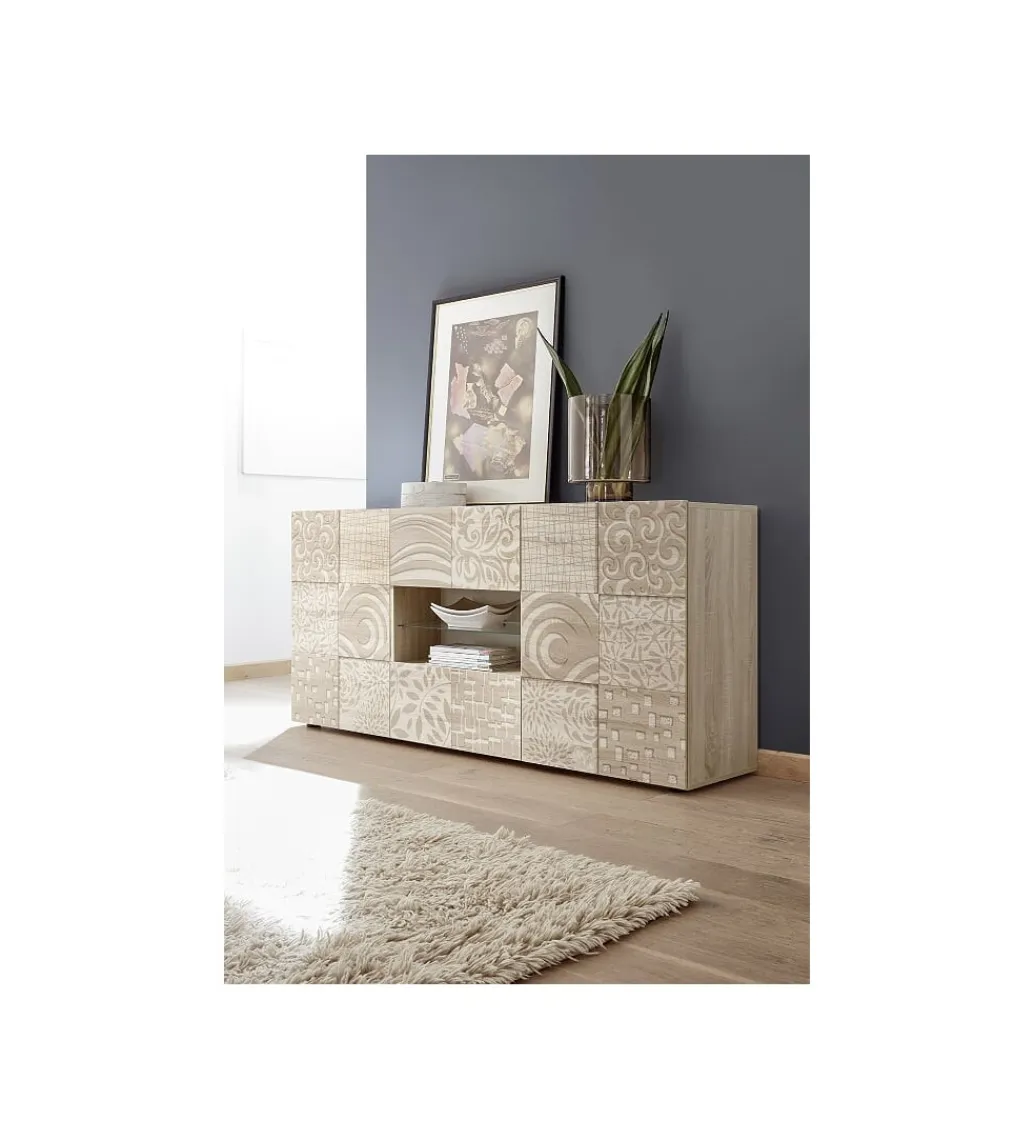 MCA Linia Włoska Komoda MIRO 180 cm dąb sonoma